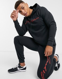 Спортивный костюм с надписью Jack & Jones-Черный