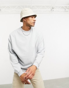 Серый oversize-свитшот ASOS DESIGN