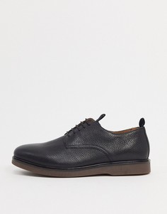Черные кожаные туфли на шнуровке H By Hudson-Черный