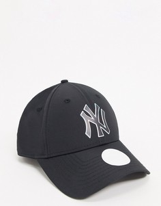 Черная кепка с переливающимся логотипом "NY" New Era 9Forty-Черный