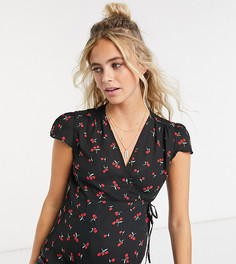 Топ с короткими рукавами и принтом вишен ASOS DESIGN Maternity-Мульти