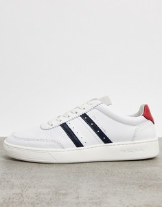 Белые кожаные кроссовки с полосками по бокам PS Paul Smith Raffi-Белый