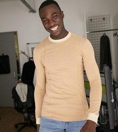 Бежевый обтягивающий лонгслив ASOS DESIGN Tall