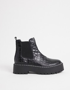 Черные ботинки челси на массивной подошве Steve Madden-Черный