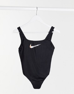 Черный слитный купальник Nike city series