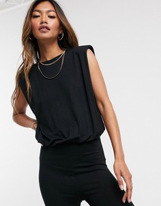 Черный трикотажный комбинезон ASOS DESIGN