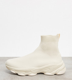 Черные кроссовки для широкой стопы ASOS DESIGN-Светло-бежевый