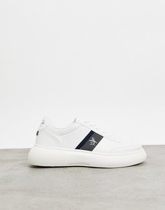 Белые кроссовки на массивной подошве со шнуровкой Original Penguin-Белый