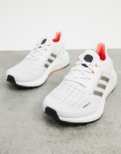 Кроссовки белого/черного/красного цвета adidas training Ultraboost S.RDY-Белый