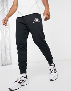 Черные спортивные штаны с логотипом New Balance-Черный