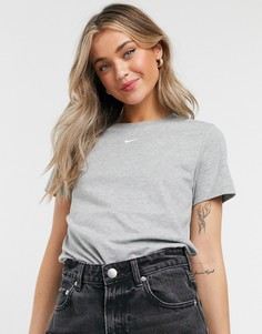 Серая футболка с короткими рукавами Nike essential-Серый