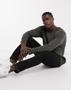 Темно-серый джемпер с асимметричным краем ASOS DESIGN