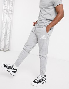 Серые спортивные штаны с логотипом New Balance-Серый