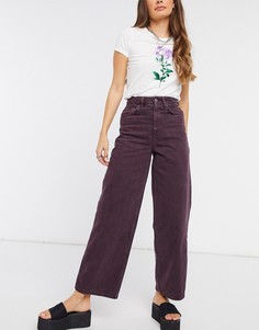 Сливовые джинсы с завышенной талией ASOS DESIGN-Фиолетовый