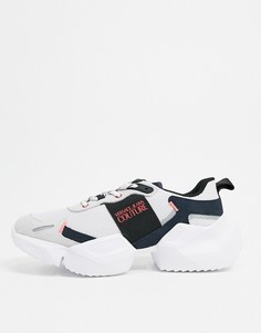 Белые кроссовки на массивной подошве Versace Jeans Couture-Белый
