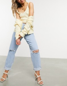 Яркие джинсы в винтажном стиле ASOS DESIGN recycled-Синий