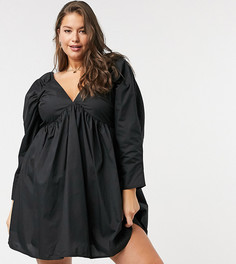 Черное платье мини ASOS DESIGN Curve-Черный