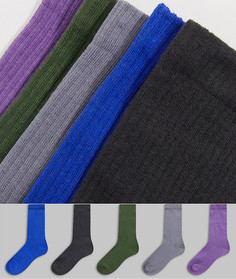 Набор из 5 пар разноцветных носков New Look-Мульти