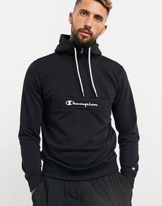Худи черного цвета с логотипом Champion-Черный