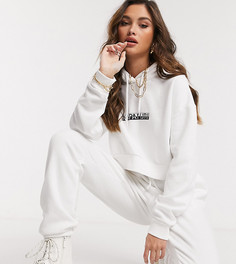 Белый укороченный худи Napapijri Box эксклюзивно на ASOS
