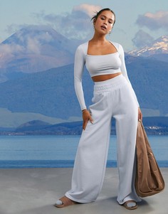 Широкие джоггеры с двойным поясом ASOS 4505-Зеленый