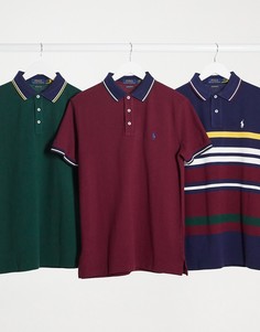 Бордовая футболка-поло классического кроя Polo Ralph Lauren-Красный