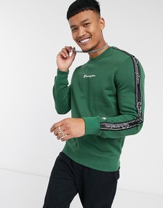 Зеленый свитшот с логотипом Champion