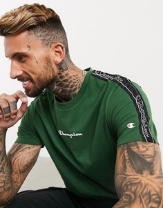 Зеленая футболка с логотипом Champion-Зеленый