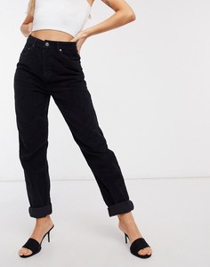 Черные свободные джинсы в винтажном стиле с завышенной талией ASOS DESIGN-Черный