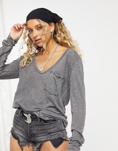 Серый лонгслив Free people