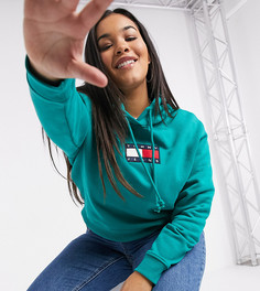 Худи зеленого цвета с логотипом Tommy Jeans Plus-Зеленый