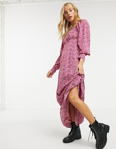 Платье макси с драпировкой и принтом Vero Moda-Мульти