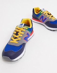 Синие брюки New Balance 574-Синий