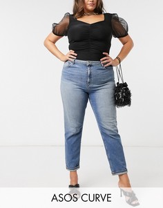 Узкие джинсы в винтажном стиле ASOS DESIGN Curve farleigh-Синий