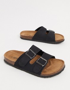 Черные сандалии с двумя пряжками Cotton On-Черный Cotton:On