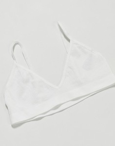 Белый бесшовный бюстгальтер с треугольными чашками Cotton On Body Cotton:On