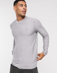 Серый джемпер с логотипом BOSS