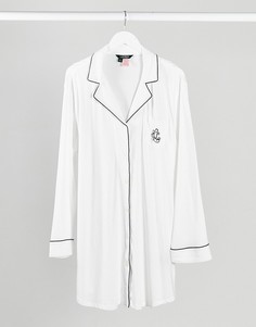 Рубашка с логотипом и контрастной отделкой LAUREN by Ralph Lauren-Белый