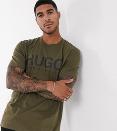 Футболка цвета хаки с логотипом HUGO Dolive204 эксклюзивно на ASOS-Зеленый