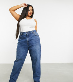Темные джинсы в винтажном стиле ASOS DESIGN Curve-Синий