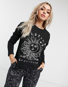 Черная пижама с джоггерами ASOS DESIGN-Черный