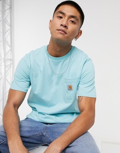 Футболка с короткими рукавами и карманом Carhartt WIP-Синий