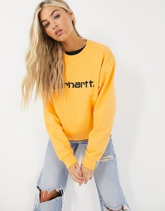 Черно-оранжевый свитер с логотипом Carhartt WIP