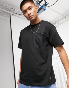 Черная футболка с короткими рукавами и сетчатым карманом Carhartt WIP-Черный