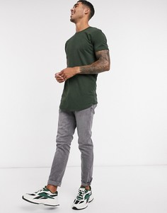 Длинная футболка Selected Homme-Зеленый