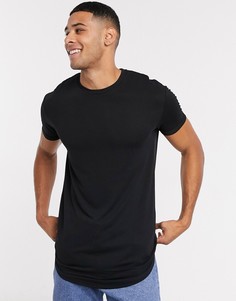 Длинная футболка Selected Homme-Черный