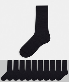 10 пар черных носков Selected Homme-Черный