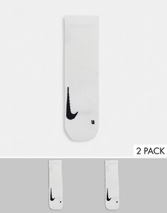 Набор из 2 пар белых носков Nike Running-Белый