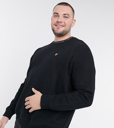 Черный свитшот с логотипом Lyle & Scott plus