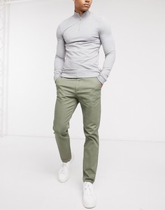 Узкие брюки Selected Homme-Зеленый